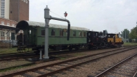 Personentrein van jodentransport Tweede Wereldoorlog aangekomen in Nederland